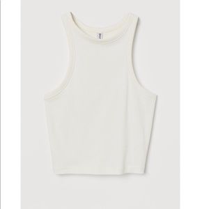 White ribbed tank top